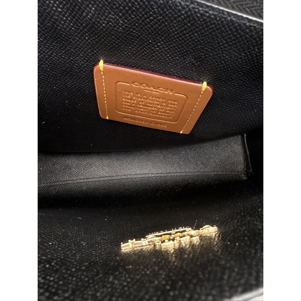 Coach Mollie Tote 25 in Signature Canvas Women Brown Black - Picture 8 of 12